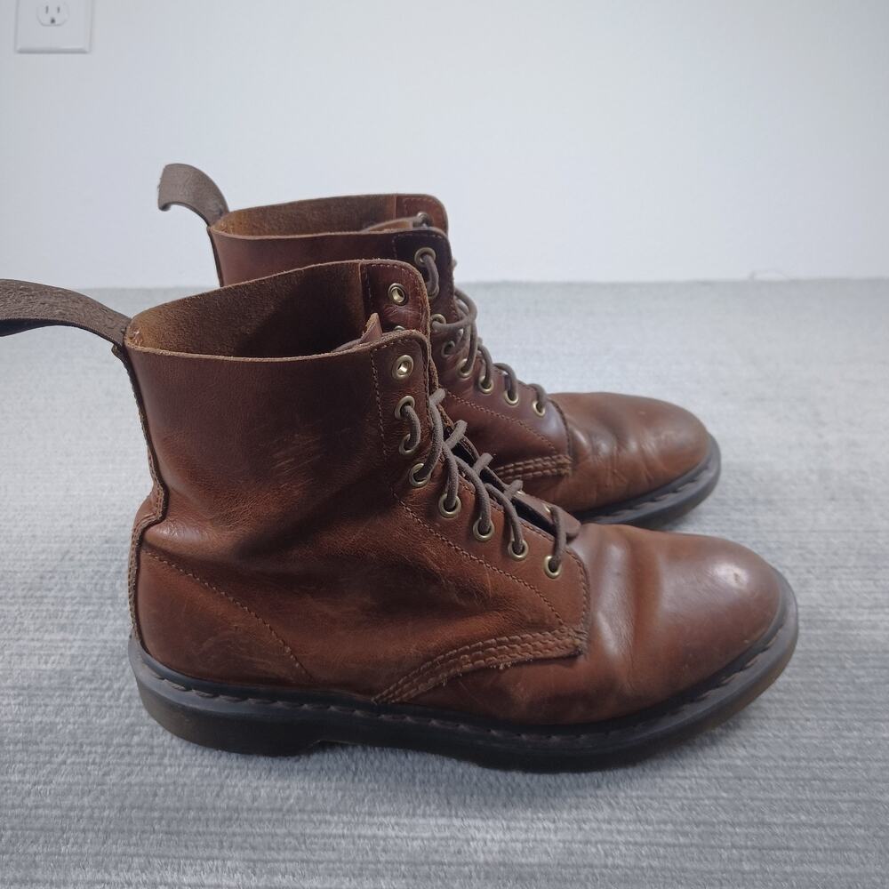 Dr Martens Men's Pascal Boot Size 10 Combat 8-Eye Distressed Brown Leather Punk